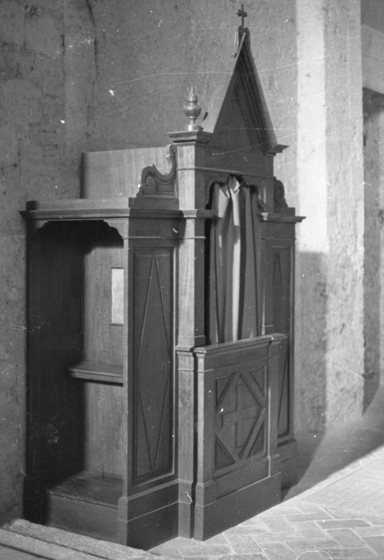 confessionale, serie - bottega toscana (seconda metà sec. XIX)