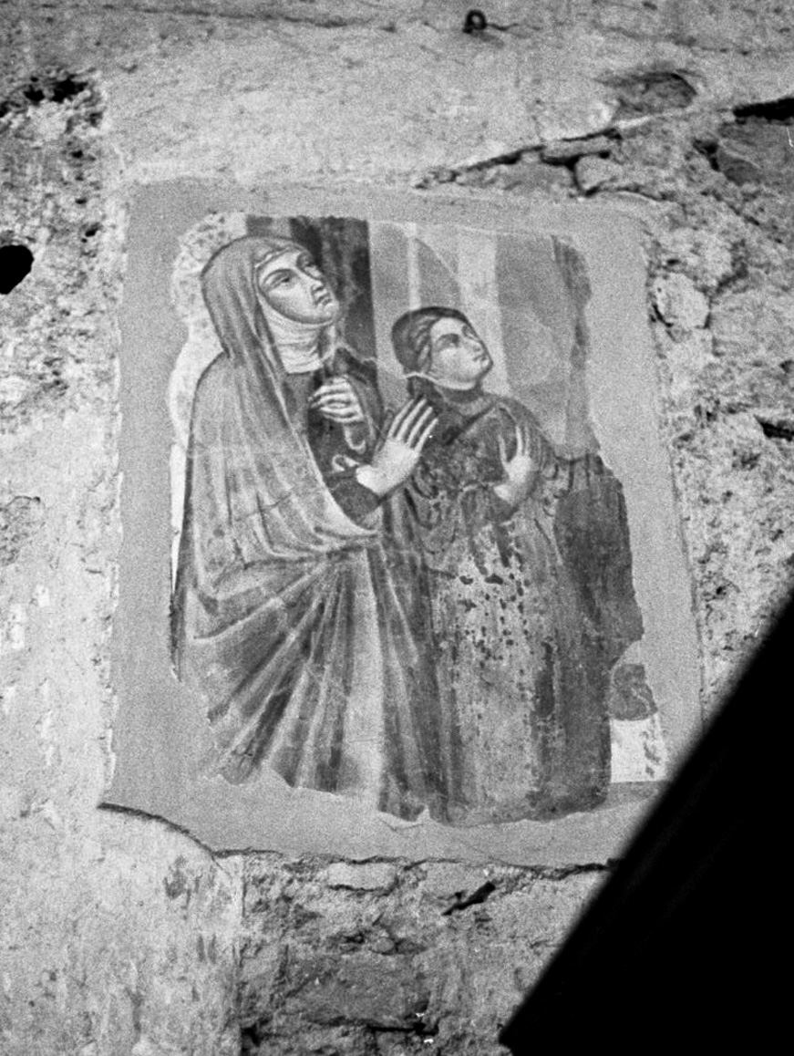 Maria Vergine bambina e Sant'Anna (dipinto, frammento) di Luca di Tommè (maniera) (seconda metà sec. XIV)