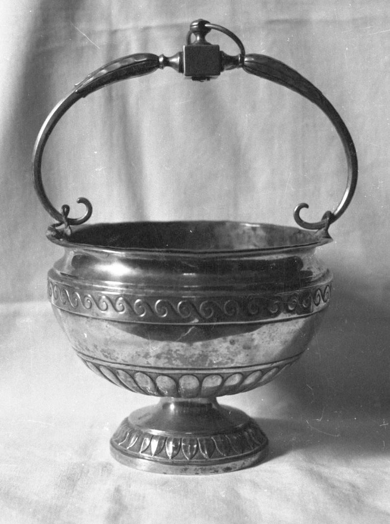 secchiello per l'acqua benedetta, elemento d'insieme - bottega toscana (sec. XIX)