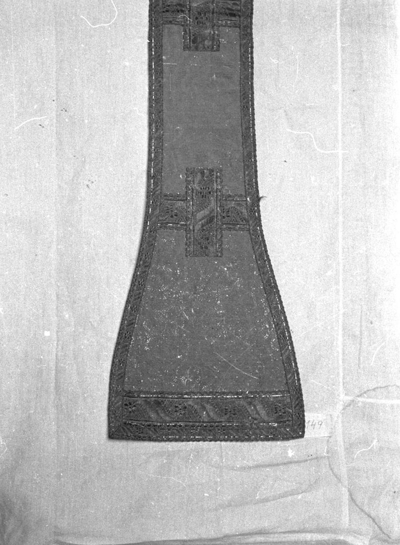 manipolo, elemento d'insieme - manifattura italiana (ultimo quarto sec. XIX)