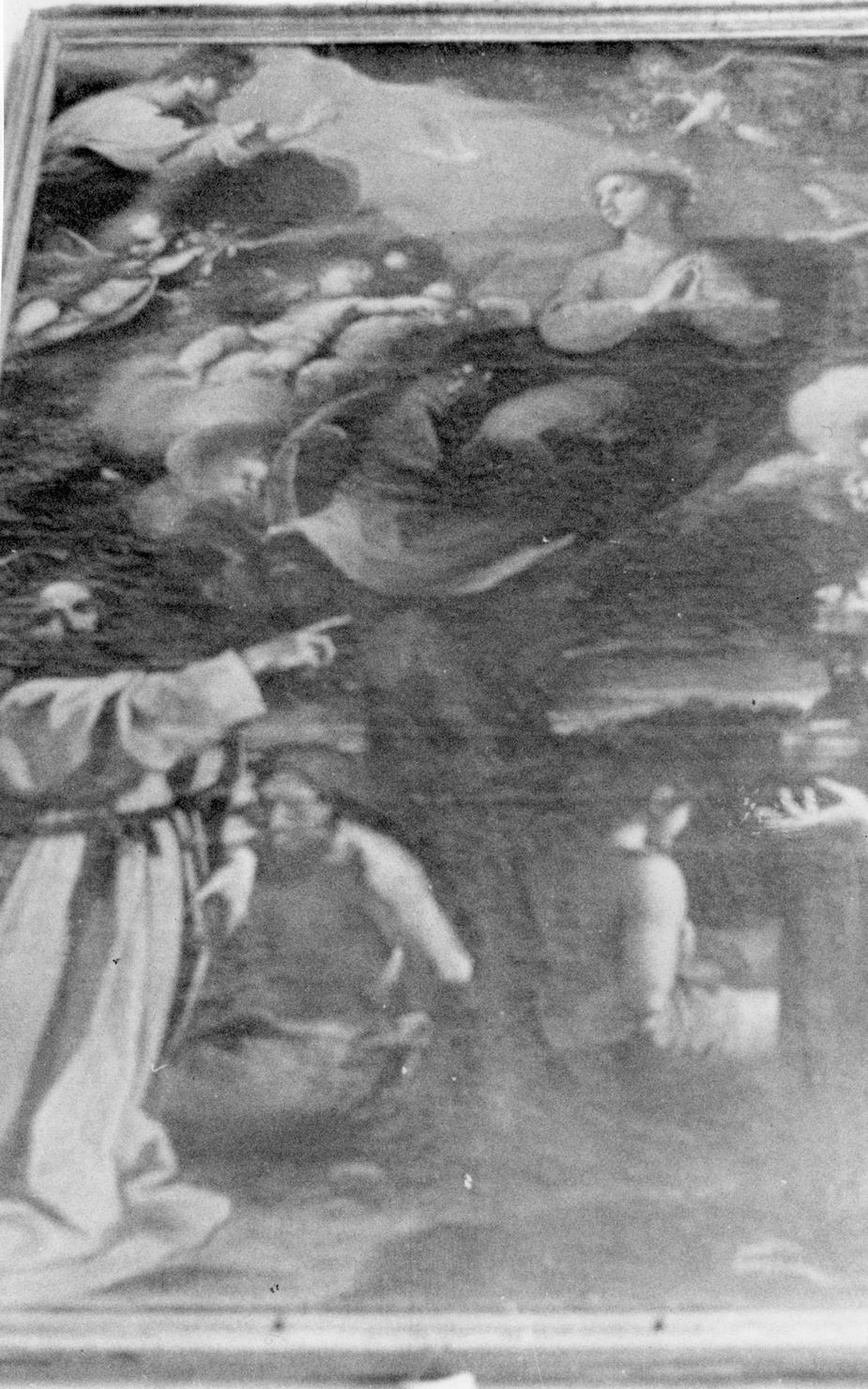 Immacolata Concezione con Cristo, San Carlo Borromeo e San Giuda Taddeo (dipinto) di Manetti Rutilio (attribuito) (sec. XVII)