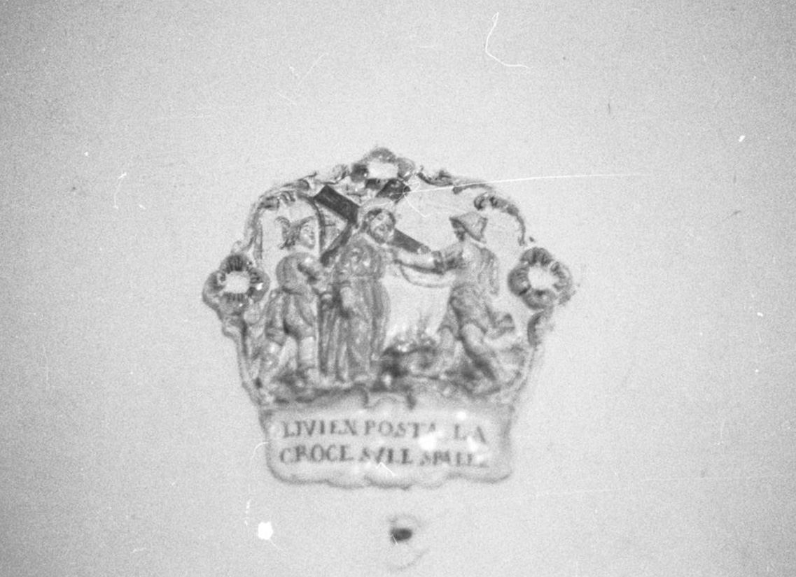 stazione II: Gesù caricato della croce (formella, elemento d'insieme) - bottega toscana (sec. XVIII)