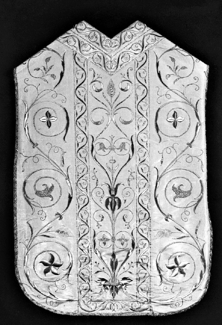 motivi decorativi vegetali stilizzati (pianeta, elemento d'insieme) - manifattura toscana (sec. XIX)