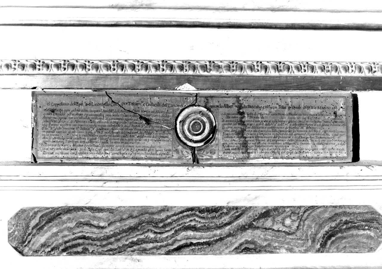 targa - bottega toscana (sec. XVII)