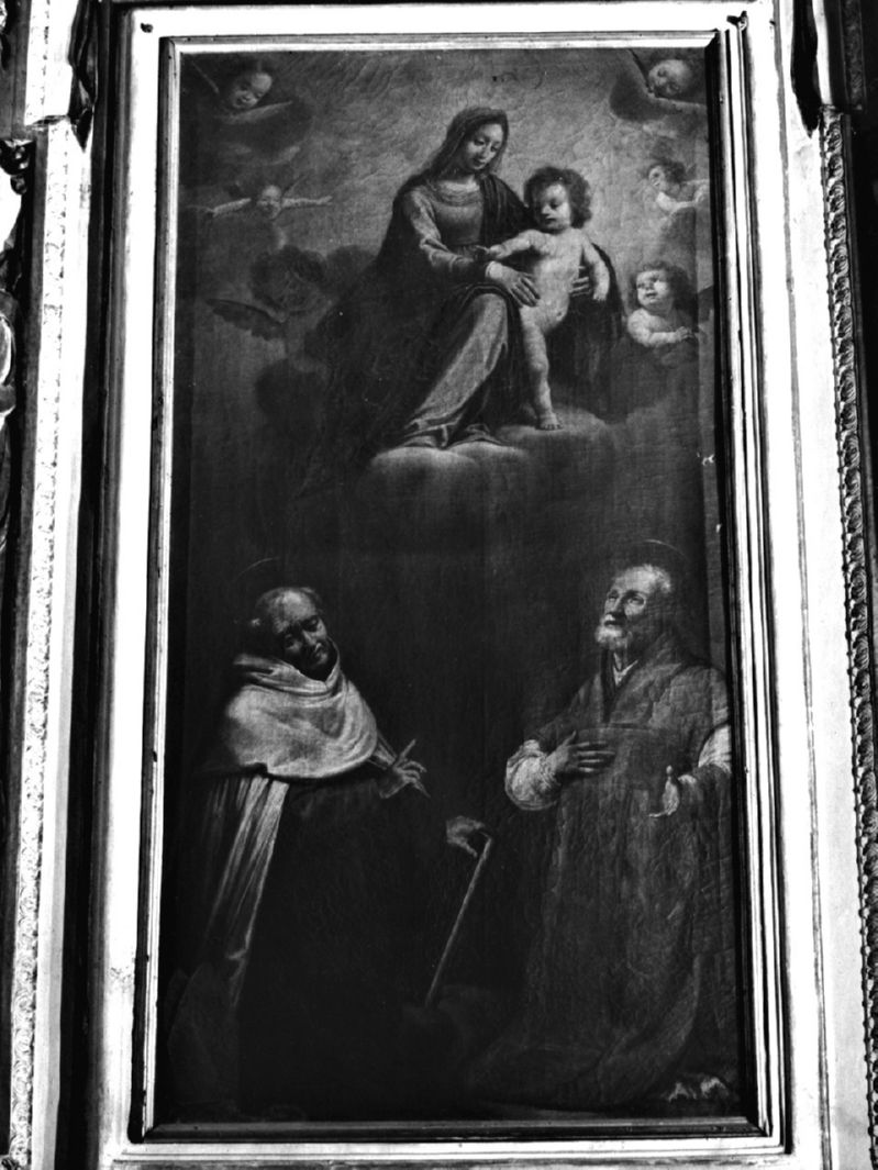 Madonna con Bambino, angeli e santi (dipinto) di Tarchiani Filippo (sec. XVII)