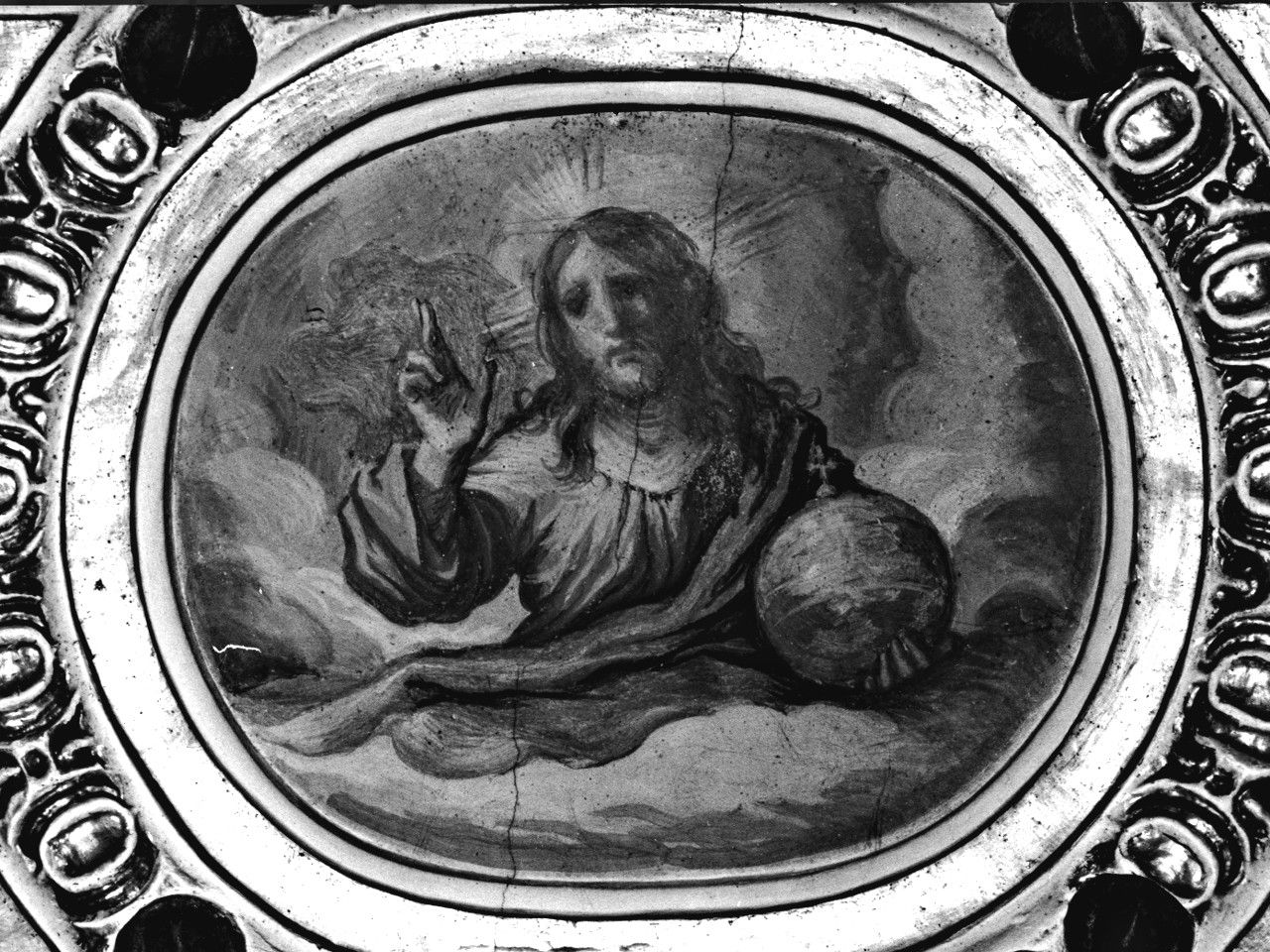 Cristo benedicente (dipinto, elemento d'insieme) di Nasini Francesco (fine sec. XVII)