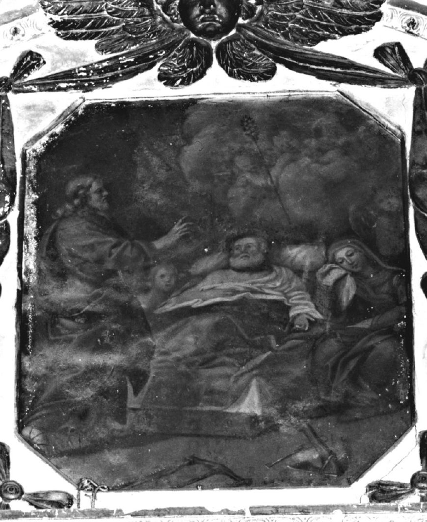 morte di San Giuseppe (dipinto) di Mazzuoli Annibale (fine sec. XVII)