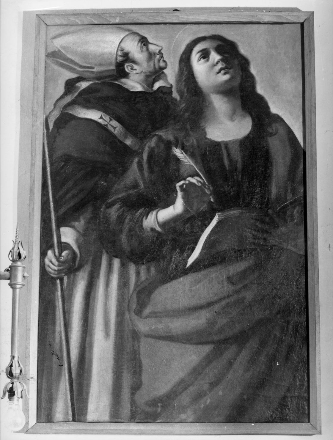 Sant'Antonino e San Giovanni Evangelista (pala d'altare, frammento) di Guidi Michelangelo (seconda metà sec. XVII)