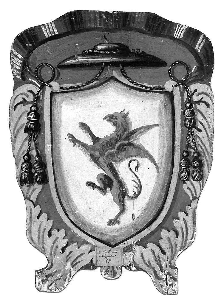 stemmi gentilizi delle famiglie Orlandi e Bandini Piccolomini (dipinto, elemento d'insieme) - ambito senese (ultimo quarto sec. XIX)