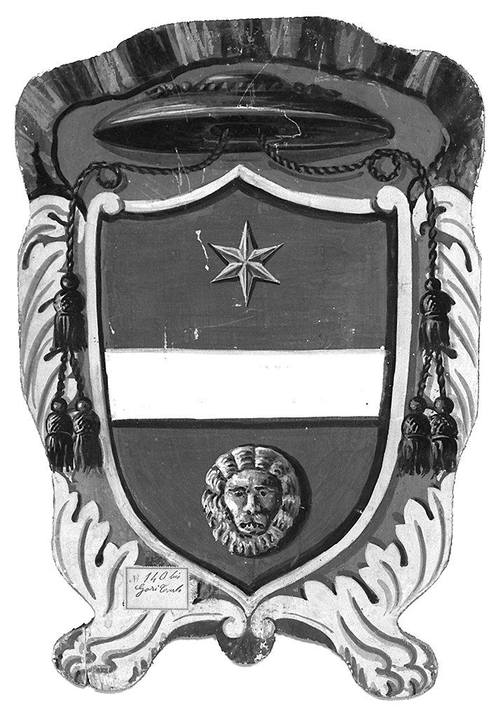 stemma gentilizio della famiglia Gori (dipinto, elemento d'insieme) - ambito senese (ultimo quarto sec. XIX)