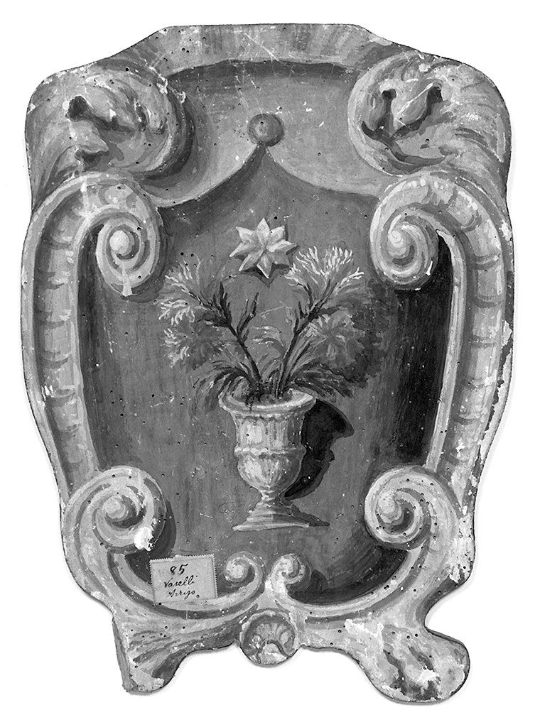 stemma gentilizio della famiglia Vaselli (dipinto, elemento d'insieme) - ambito senese (ultimo quarto sec. XIX)