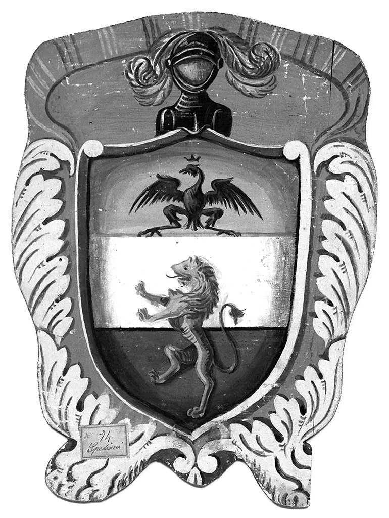 stemma gentilizio della famiglia Spediacci (dipinto, elemento d'insieme) - ambito senese (ultimo quarto sec. XIX)