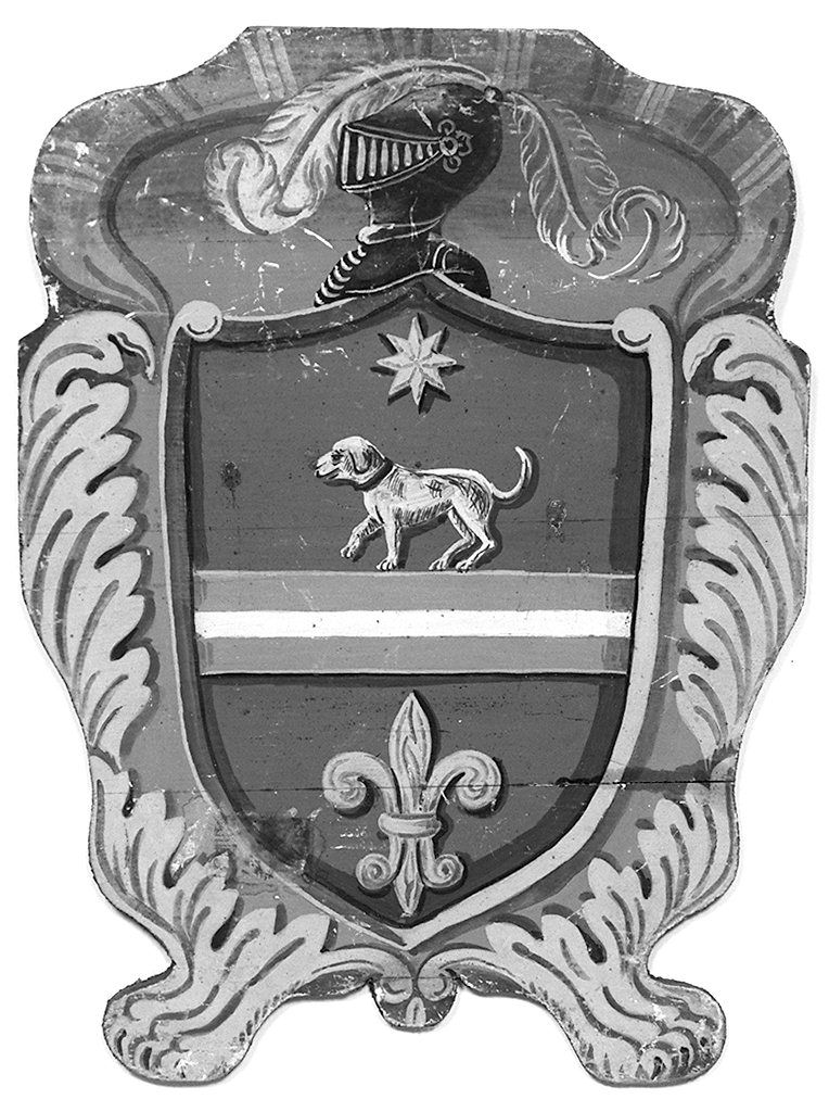 stemma gentilizio della famiglia Masimi (dipinto, elemento d'insieme) - ambito senese (sec. XIX)