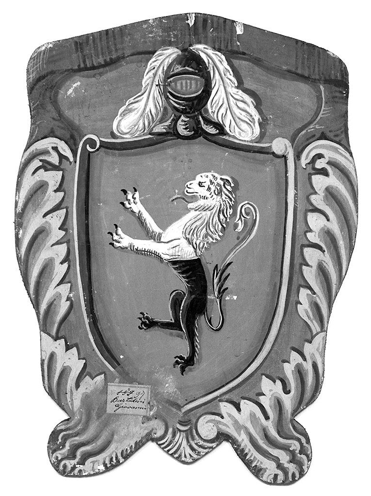 stemma gentilizio della famiglia Bartalini (dipinto, elemento d'insieme) - ambito senese (ultimo quarto sec. XIX)