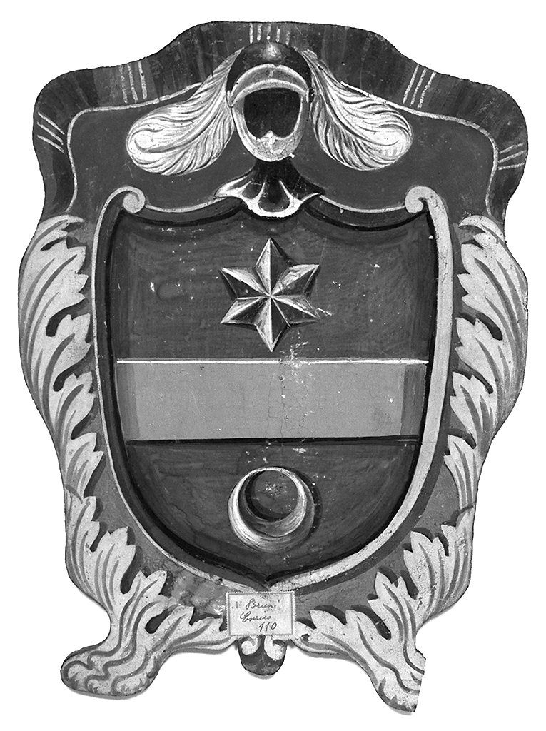 stemma gentilizio della famiglia Bruni (dipinto, elemento d'insieme) - ambito senese (ultimo quarto sec. XIX)