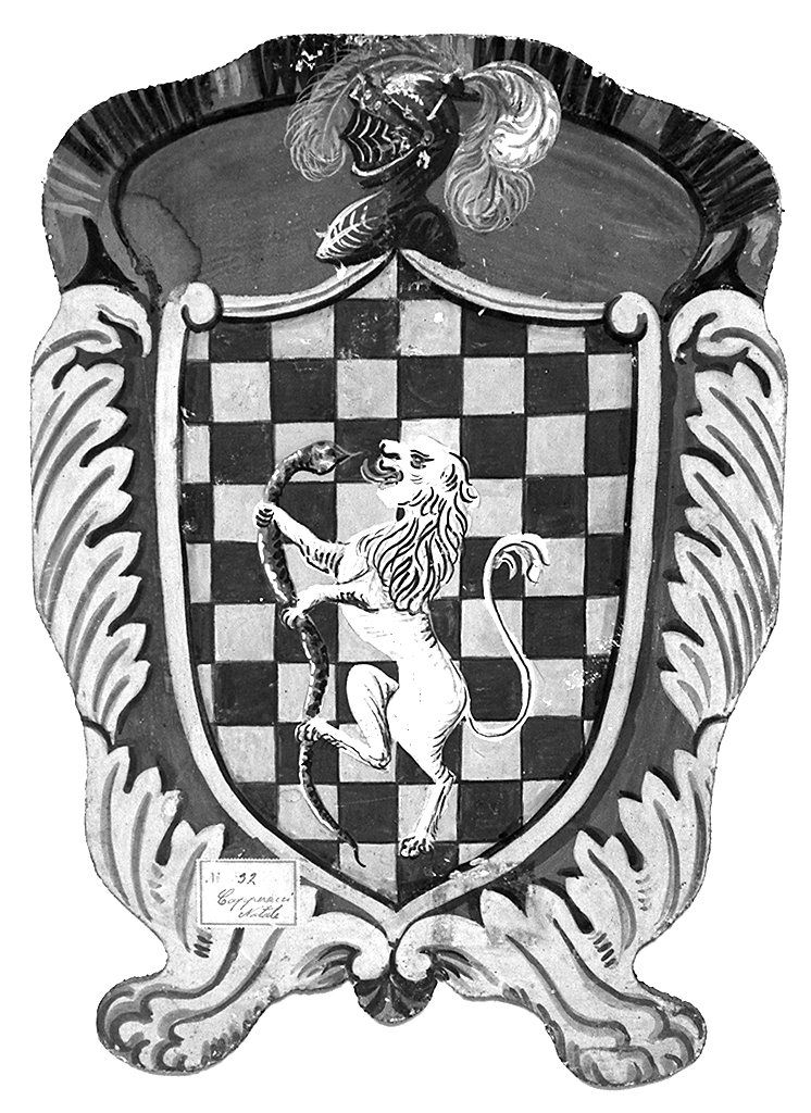 stemma gentilizio della famiglia Capperucci (dipinto, elemento d'insieme) - ambito senese (ultimo quarto sec. XIX)
