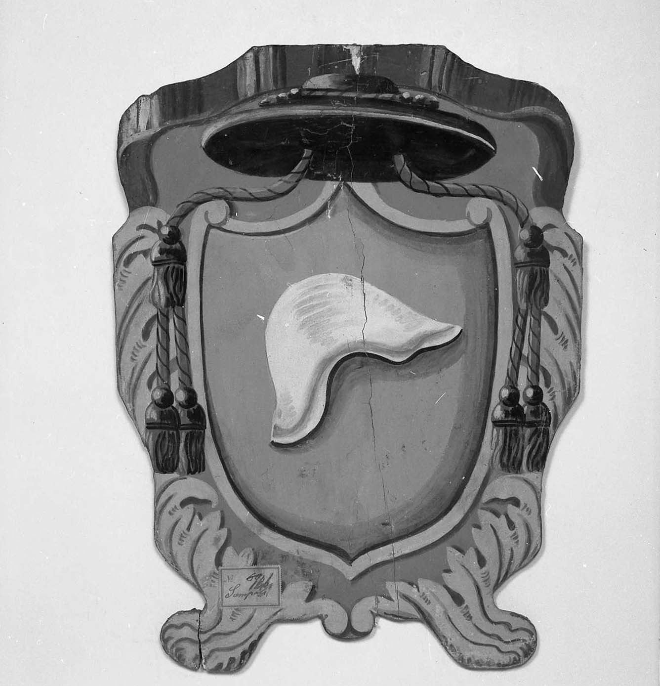 stemma gentilizio della famiglia Sampoli (dipinto, elemento d'insieme) - ambito senese (ultimo quarto sec. XIX)