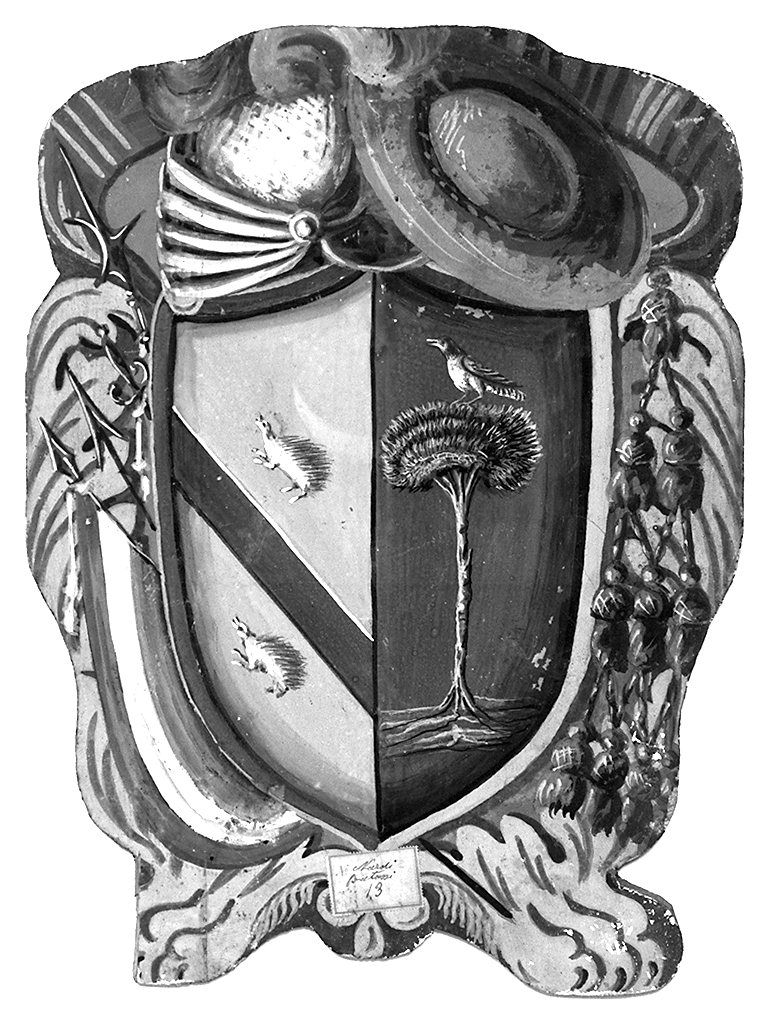 stemma gentilizio della famiglia Nardi Batassi (dipinto, elemento d'insieme) - ambito senese (ultimo quarto sec. XIX)