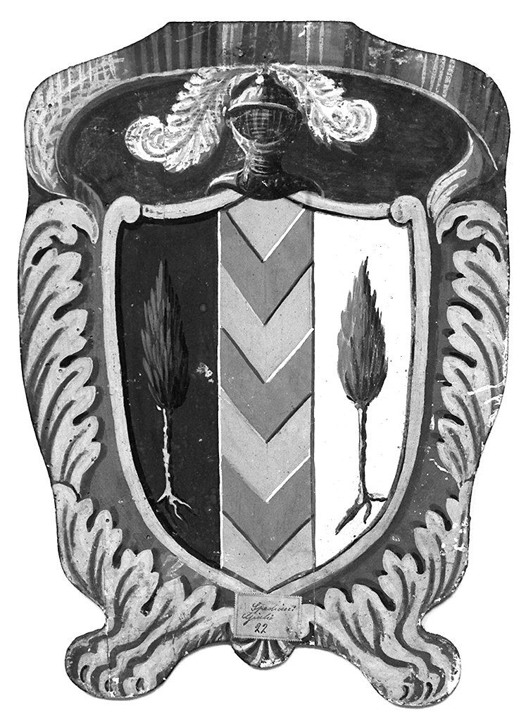 stemma gentilizio della famiglia Spediacci (dipinto, elemento d'insieme) - ambito senese (ultimo quarto sec. XIX)