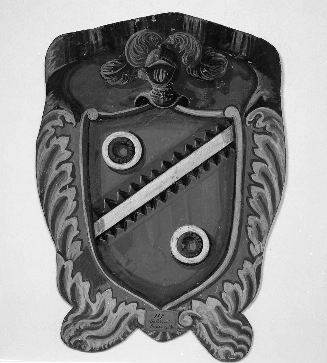 stemma gentilizio della famiglia Taliani (dipinto, elemento d'insieme) - ambito senese (sec. XIX)