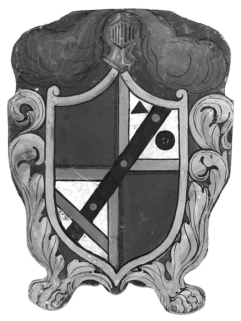 stemma gentilizio della famiglia Ghilleri (dipinto, elemento d'insieme) - ambito senese (inizio sec. XX)