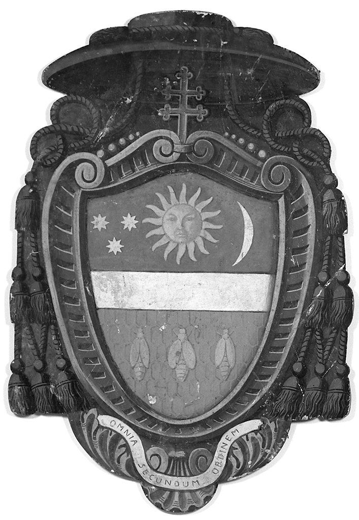 stemma gentilizio (dipinto, elemento d'insieme) - ambito senese (ultimo quarto sec. XIX)