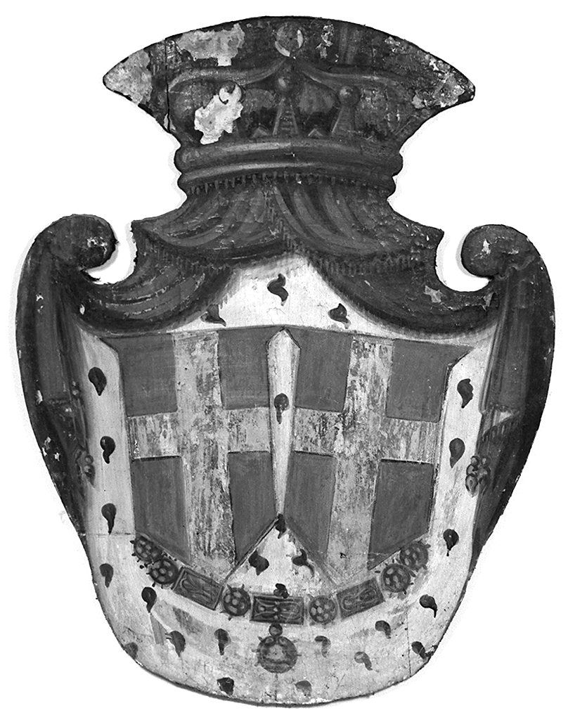 stemma gentilizio della famiglia Savoia (dipinto, elemento d'insieme) - ambito senese (ultimo quarto sec. XIX)