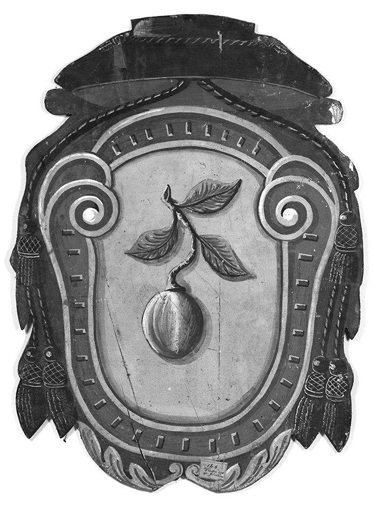 stemma gentilizio della famiglia Ficai (dipinto, elemento d'insieme) - ambito senese (ultimo quarto sec. XIX)