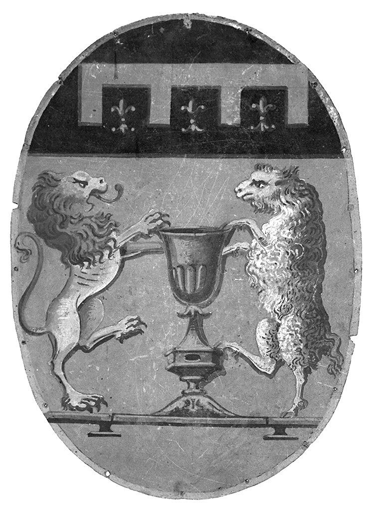 stemma gentilizio (dipinto, elemento d'insieme) - ambito senese (ultimo quarto sec. XIX)