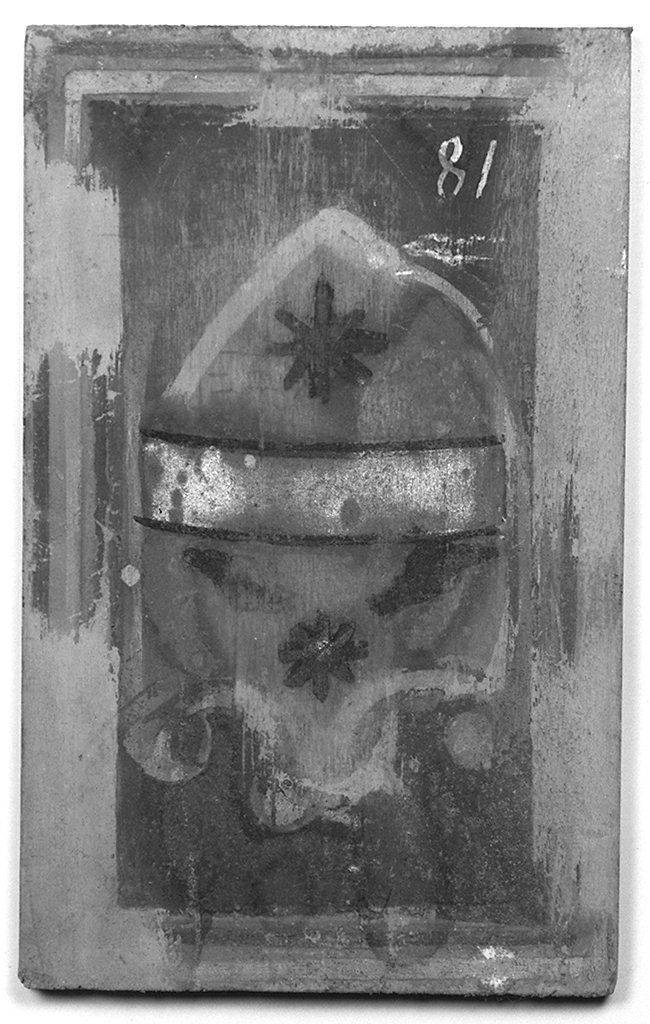 stemma gentilizio della famiglia Burroni (dipinto, elemento d'insieme) - ambito senese (primo quarto sec. XX)