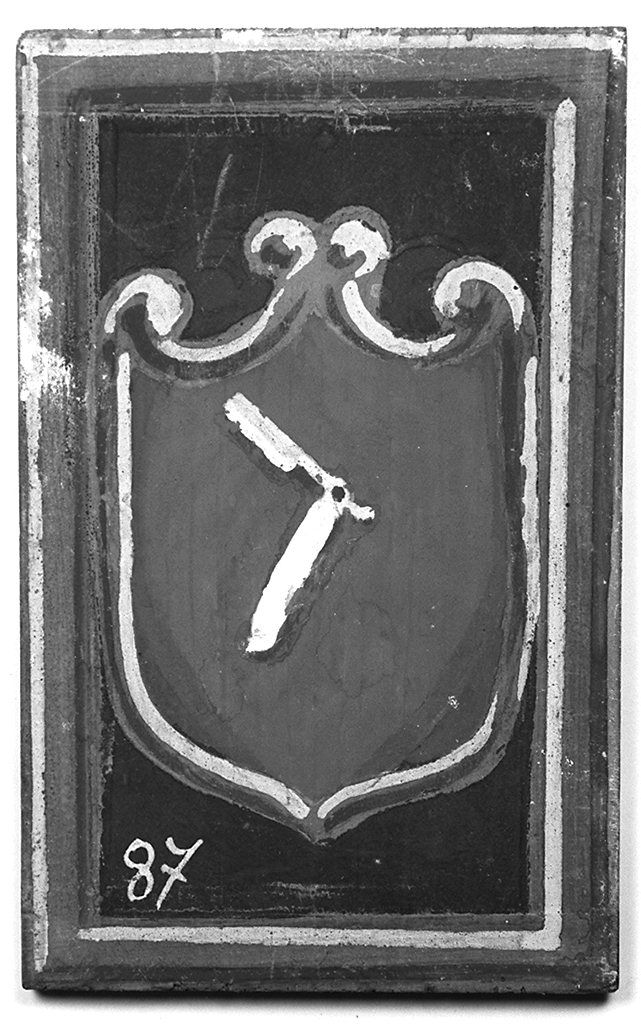 stemma gentilizio della famiglia Cianferotti (dipinto, elemento d'insieme) - ambito senese (sec. XX)