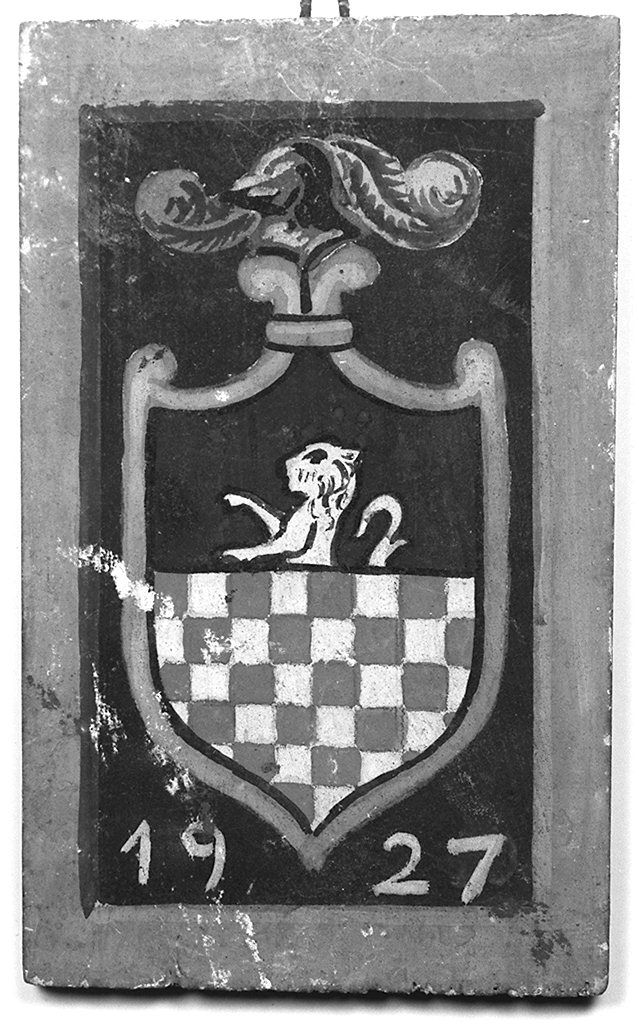 stemma gentilizio (dipinto, elemento d'insieme) - ambito senese (sec. XX)