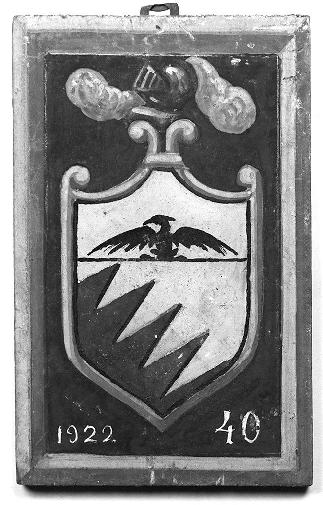 stemma gentilizio della famiglia Petrucci (dipinto, elemento d'insieme) - ambito senese (sec. XX)