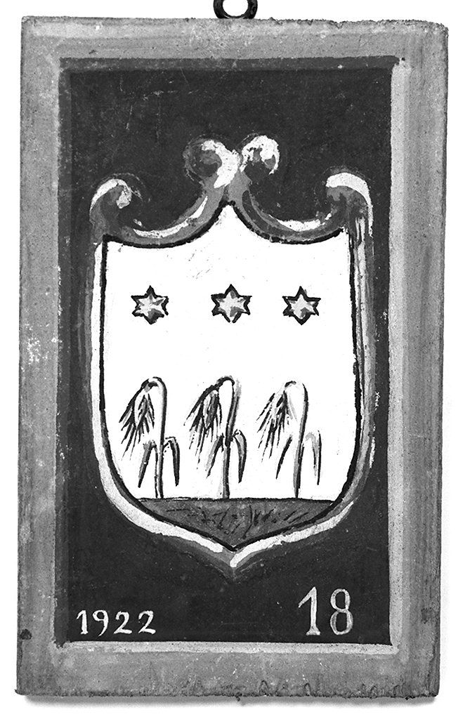 stemma gentilizio della famiglia Passeri (dipinto, elemento d'insieme) - ambito senese (sec. XX)