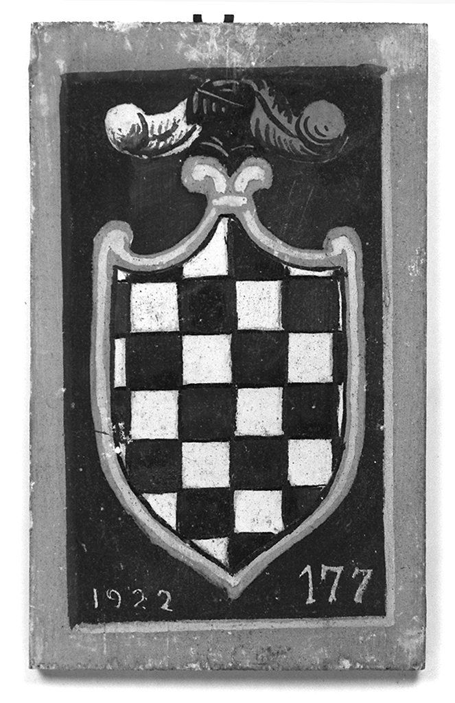 stemma gentilizio della famiglia Miri (dipinto, elemento d'insieme) - ambito senese (sec. XX)