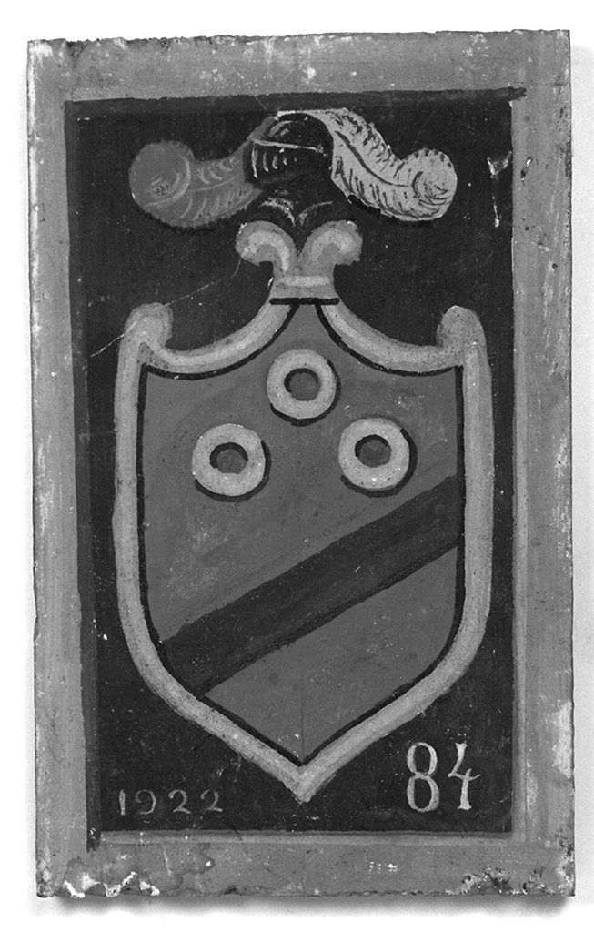 stemma gentilizio della famiglia Fallini (dipinto, elemento d'insieme) - ambito senese (sec. XX)