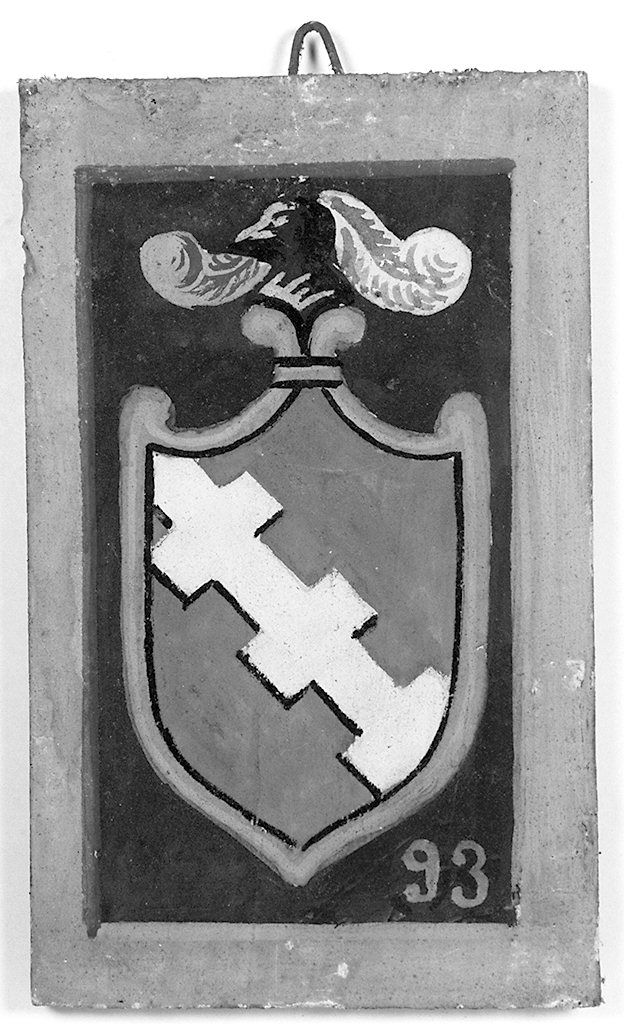 stemma gentilizio della famiglia Mazzi (dipinto, elemento d'insieme) - ambito senese (sec. XX)