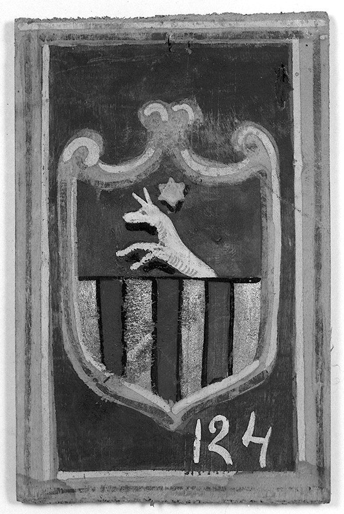 stemma gentilizio della famiglia Filippini (dipinto, elemento d'insieme) - ambito senese (sec. XX)