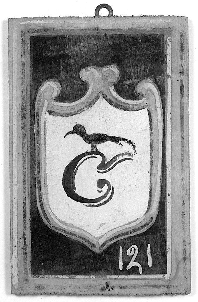 stemma gentilizio della famiglia Colombo (dipinto, elemento d'insieme) - ambito senese (sec. XX)