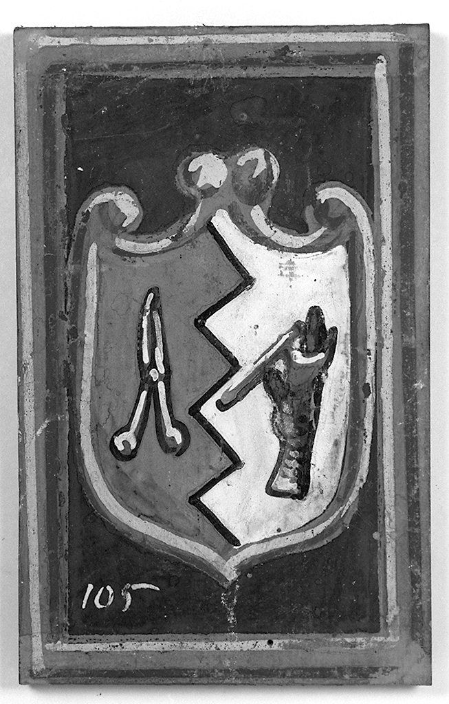 stemma gentilizio della famiglia Taliani (dipinto, elemento d'insieme) - ambito senese (sec. XX)