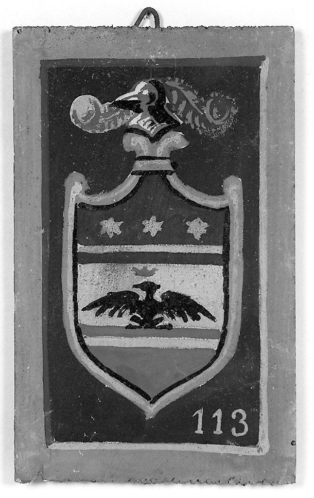 stemma gentilizio della famiglia Zalaffi (dipinto, elemento d'insieme) - ambito senese (sec. XX)