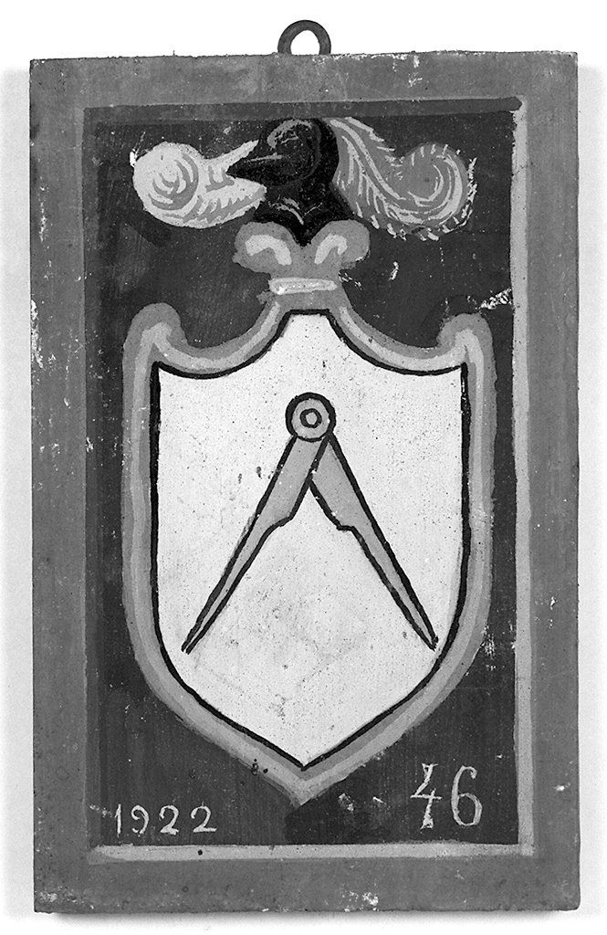 stemma gentilizio della famiglia Biagi (dipinto, elemento d'insieme) - ambito senese (sec. XX)