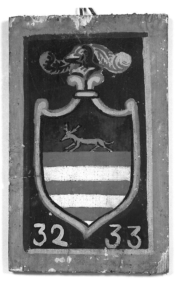 stemma gentilizio della famiglia Nencini (dipinto, elemento d'insieme) - ambito senese (sec. XX)