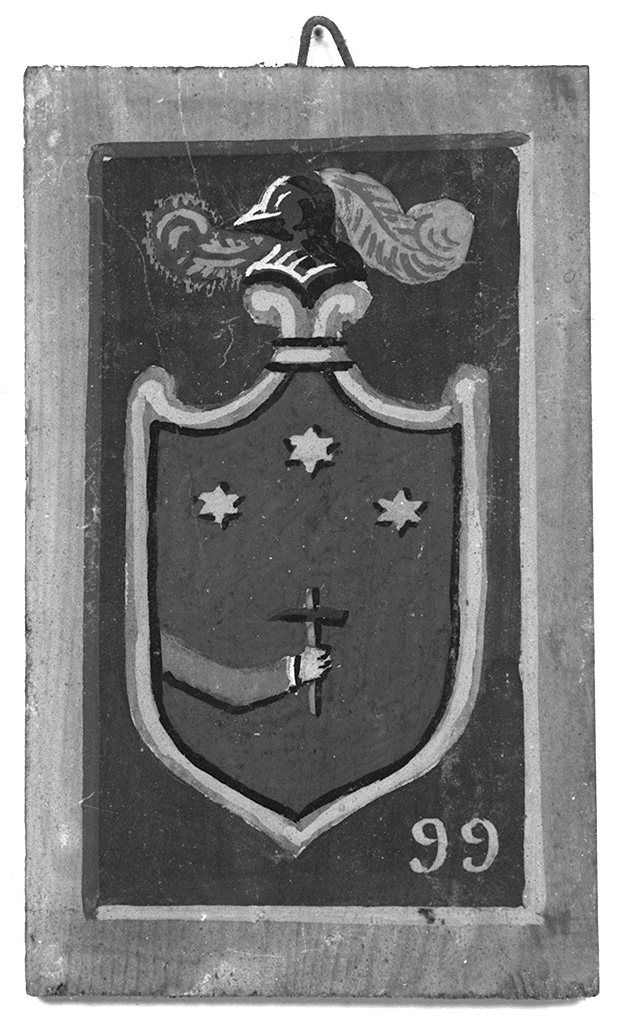 stemma gentilizio della famiglia Fabbi (dipinto, elemento d'insieme) - ambito senese (sec. XX)