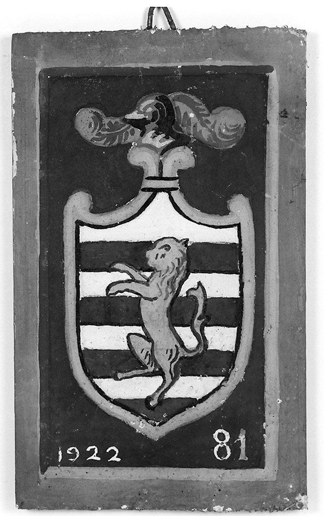 stemma gentilizio della famiglia Marino (dipinto, elemento d'insieme) - ambito senese (sec. XX)