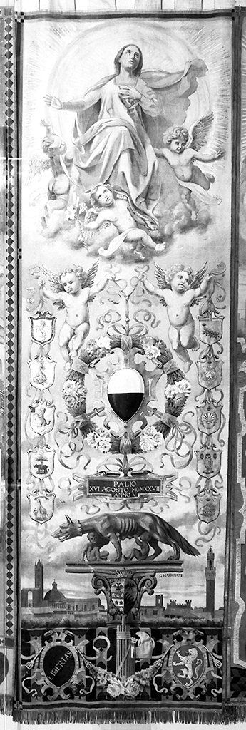 Madonna Assunta (palio) di Masignani Guido (sec. XX)