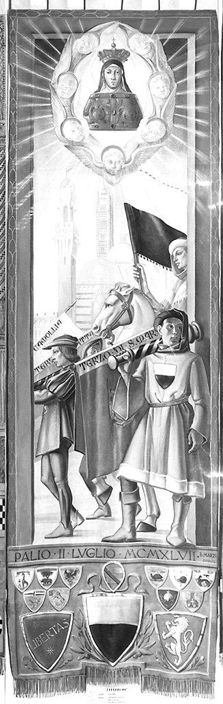 Madonna di Provenzano (palio) di Marzi Bruno (sec. XX)