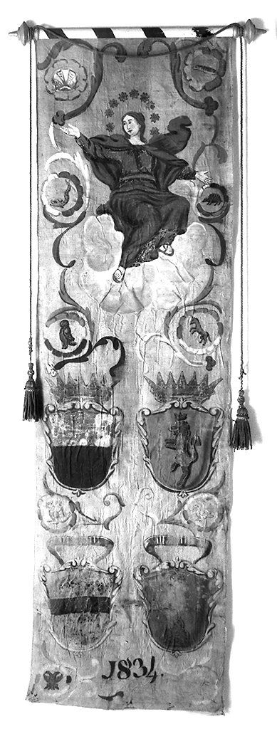 Madonna Assunta (palio) - ambito senese (sec. XIX)