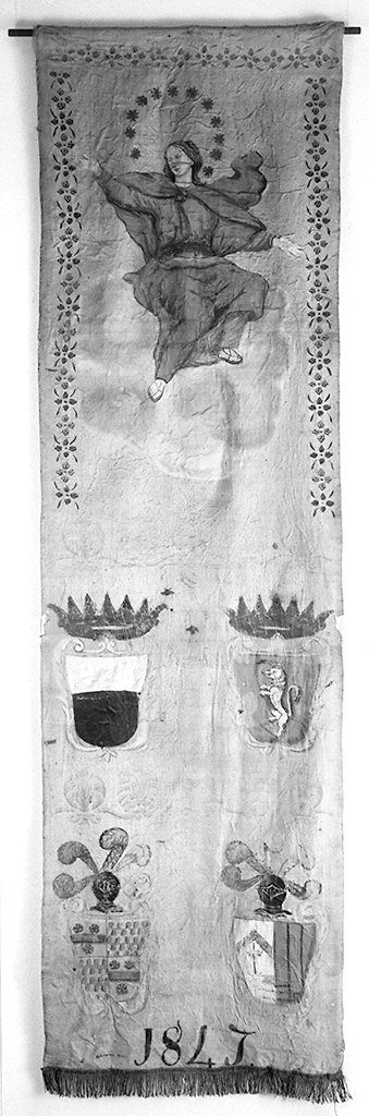 Madonna Assunta (palio) - ambito senese (sec. XIX)