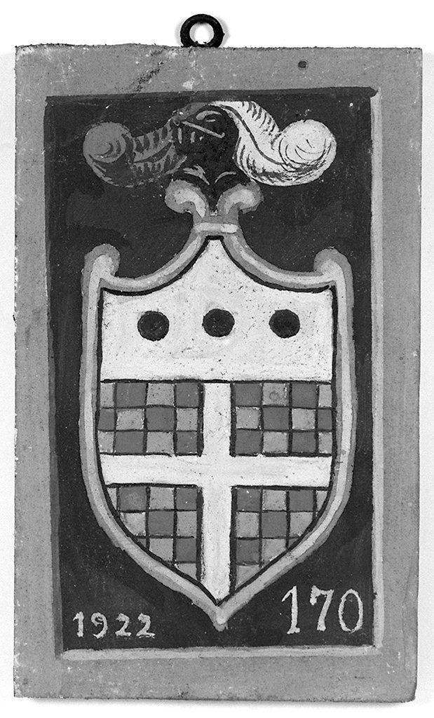 stemma gentilizio della famiglia Parri (dipinto, elemento d'insieme) - ambito senese (sec. XX)